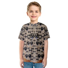 Cats With Hats In The Starry Dark Night Kid s Sport Mesh Tee