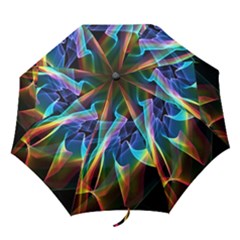 Aurora Ribbons, Abstract Rainbow Veils  Folding Umbrellas