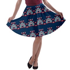 Hearts Pattern                                                      A-line Skater Skirt