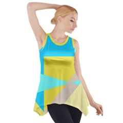 Blue Yellow Shapes                                                        Side Drop Tank Tunic