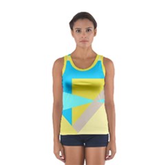 Blue Yellow Shapes                                                        Women s Sport Tank Top