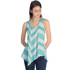 Blue Waves Pattern                                                         Sleeveless Tunic