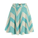 Blue waves pattern                                                           High Waist Skirt View1