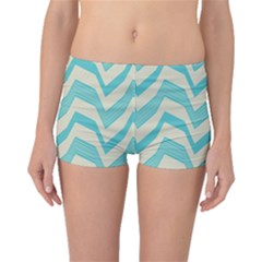 Blue Waves Pattern                                                         Boyleg Bikini Bottoms by LalyLauraFLM