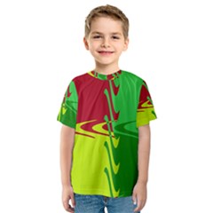 Wavy Shapes                                                         Kid s Sport Mesh Tee