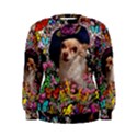 Chi Chi In Butterflies, Chihuahua Dog In Cute Hat Women s Sweatshirt View1