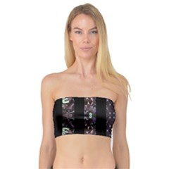 Oriental Floral Stripes Bandeau Top