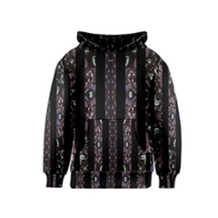 Oriental Floral Stripes Kids  Pullover Hoodie by dflcprintsclothing