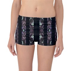 Oriental Floral Stripes Reversible Boyleg Bikini Bottoms