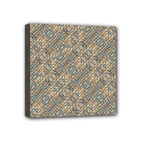 Cobblestone Geometric Texture Mini Canvas 4  X 4  by dflcprints