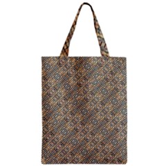 Cobblestone Geometric Texture Zipper Classic Tote Bag