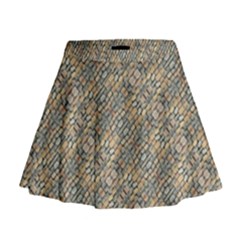 Cobblestone Geometric Texture Mini Flare Skirt