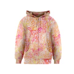 Sunny Floral Watercolor Kids  Zipper Hoodie by KirstenStar