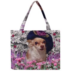 Chi Chi In Flowers, Chihuahua Puppy In Cute Hat Mini Tote Bag by DianeClancy