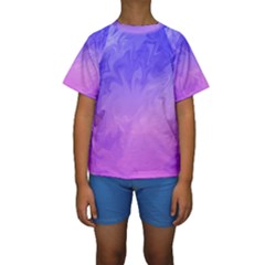 Ombre Purple Pink Kid s Short Sleeve Swimwear