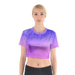 Ombre Purple Pink Cotton Crop Top