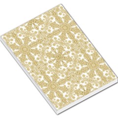 Golden Floral Boho Chic Large Memo Pads by dflcprints