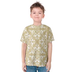 Golden Floral Boho Chic Kid s Cotton Tee