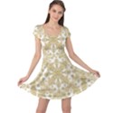 Golden Floral Boho Chic Cap Sleeve Dresses View1