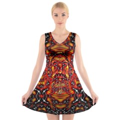 2016 27 6  15 31 51 V-neck Sleeveless Skater Dress