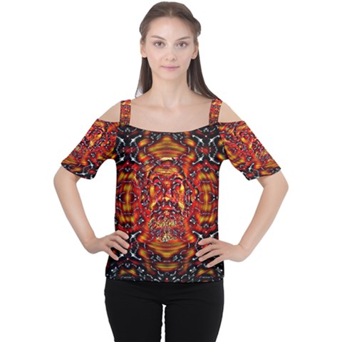 Wind Rey N Fyair Women s Cutout Shoulder Tee by MRTACPANS