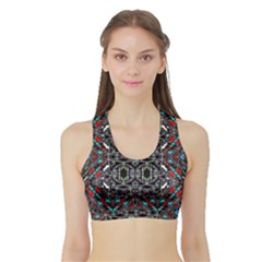 Sea Red Women s Sports Bra With Border