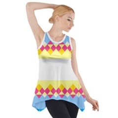 Rhombus And Stripes                                                             Side Drop Tank Tunic