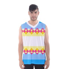 Rhombus And Stripes                                                             Men s Basketball Tank Top