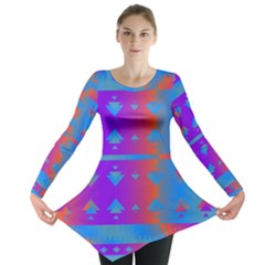 Triangles Gradient                                                             Long Sleeve Tunic