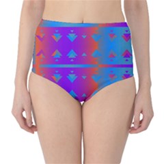 Triangles Gradient                                                             High-waist Bikini Bottoms