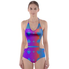 Triangles Gradient                                                             Cut-out One Piece Swimsuit