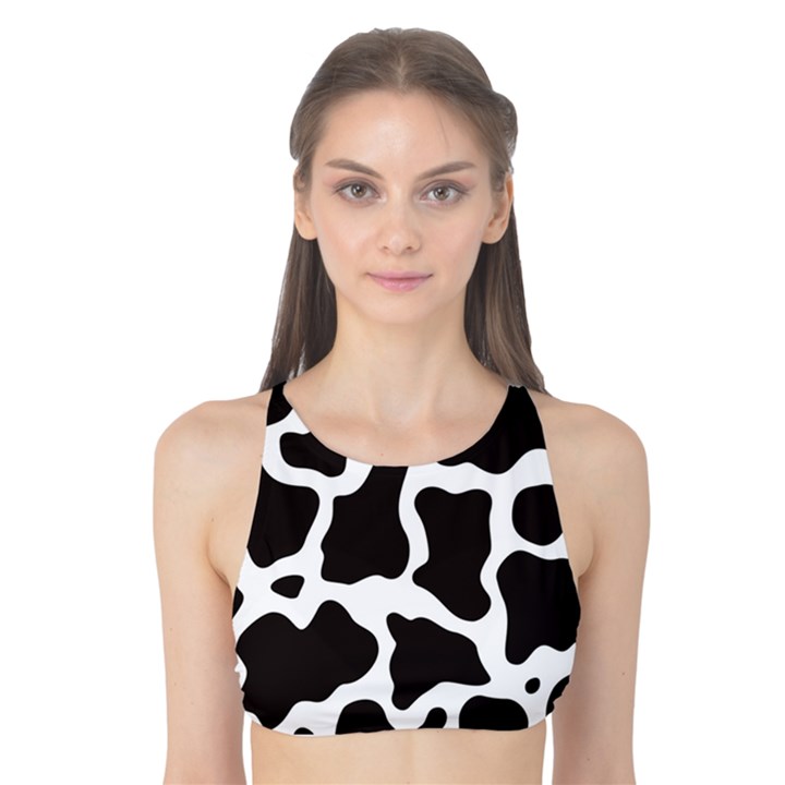 Cow Pattern Tank Bikini Top