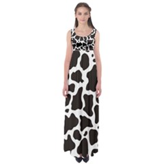 Cow Pattern Empire Waist Maxi Dress