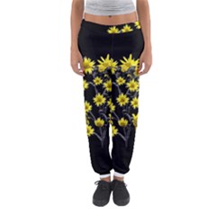 Sunflowers Over Black Women s Jogger Sweatpants