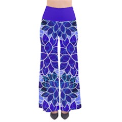 Azurite Blue Flowers Pants