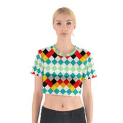 Rhombus Pattern                                                              Cotton Crop Top