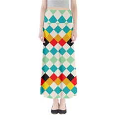 Rhombus Pattern                Women s Maxi Skirt