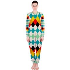 Rhombus Pattern                                                              Onepiece Jumpsuit (ladies) by LalyLauraFLM