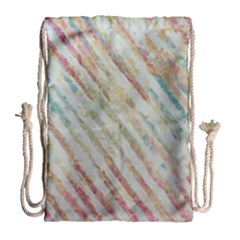 Diagonal Stripes Painting                                                               Large Drawstring Bag