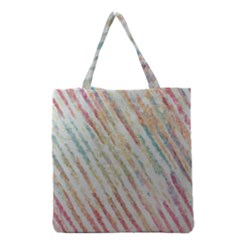 Diagonal Stripes Painting                                                               Grocery Tote Bag by LalyLauraFLM