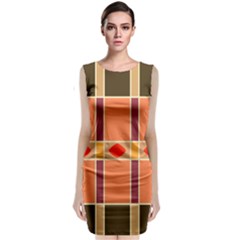 Shapes And Stripes                    Classic Sleeveless Midi Dress