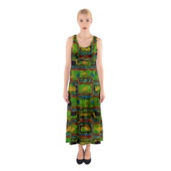 Paint Bricks                                                                 Full Print Maxi Dress