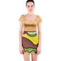 Cheeseburger Short Sleeve Bodycon Dress View1