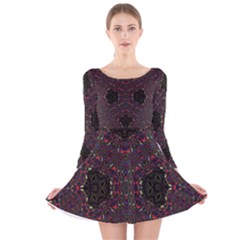 Philosophie Wheel Long Sleeve Velvet Skater Dress