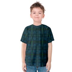 Dark Blue Teal Mod Circles Kid s Cotton Tee