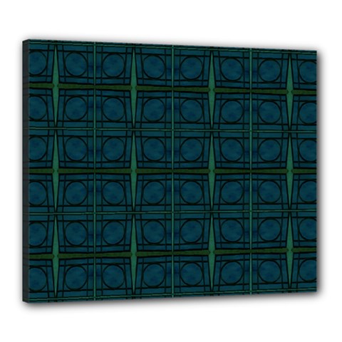 Dark Blue Teal Mod Circles Canvas 24  X 20  by BrightVibesDesign