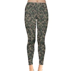 Jigsaw Camo Pattern Jungle Color Leggings  by Bermudezyns