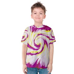 Tie Dye Pink Yellow Swirl Abstract Kid s Cotton Tee