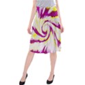 Tie Dye Pink Yellow Swirl Abstract Midi Beach Skirt View1