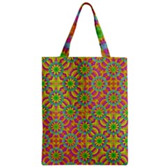 Modern Colorful Geometric Zipper Classic Tote Bag